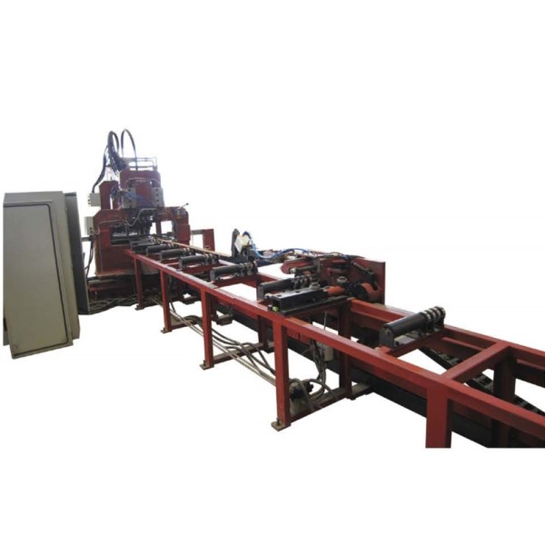 CNC Flat Steel  Punching & Cutting Line -plate width 120mm，hole φ40mm 